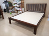 RIMON Queen Teakwood - Upholstered (Walnut Finish)