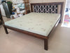 JORGA Queen Teakwood - Upholstered (Walnut Finish)