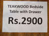 Peony (Sapeli) Teakwood Bedside Table with Drawer